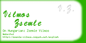 vilmos zsemle business card